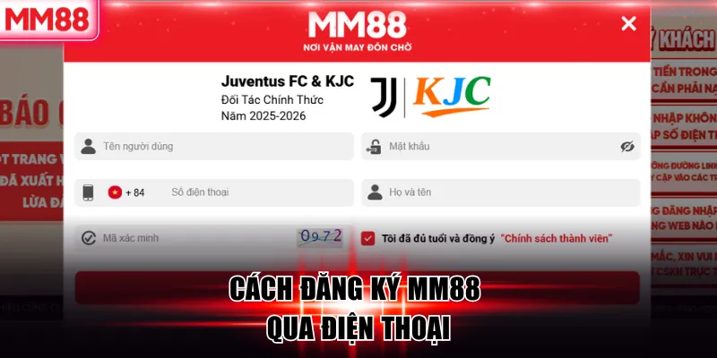 Cách đăng ký MM88 qua điện thoại