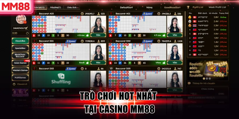 Khám Phá Sòng Bạc Trực Tuyến Casino MM88 Sang Trọng Đẳng Cấp 7 Trò chơi hot nhất tại casino MM88